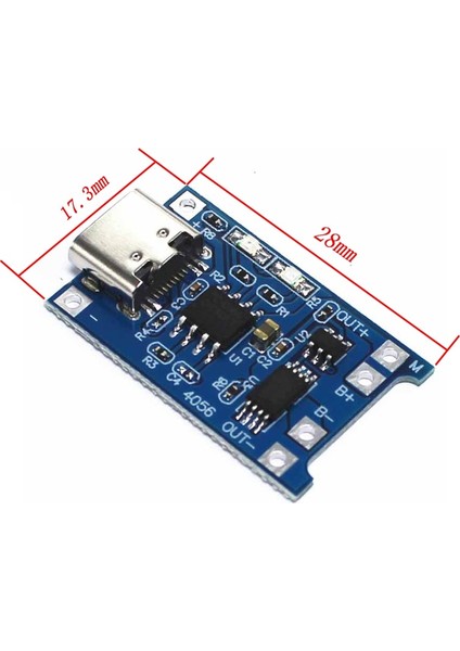 1 Adet 5V 1A Mikro USB 18650 Tip-C Lityum Pil Şarj Panosu Şarj Cihazı Modülü + Koruma Çift Fonksiyonlu TP4056 18650 (Yurt Dışından)