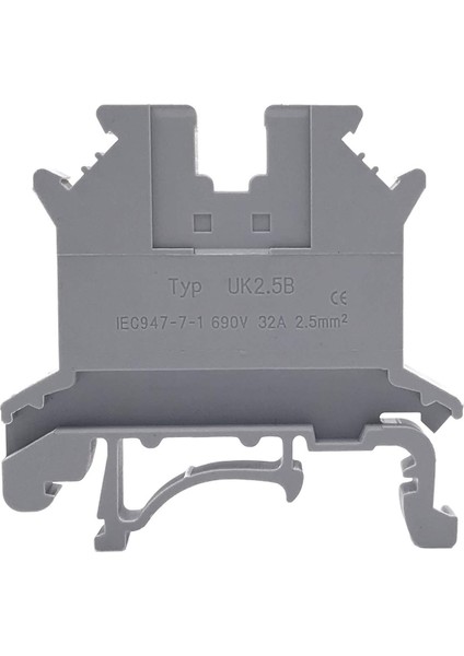 Uk2.5n-Gr Din Ray Terminal Bloğu, Vida Kelepçesi, 600V 20A 24-12AWG, 100'LÜ Paket - Gri ve Gümüş (Yurt Dışından) fiyatları