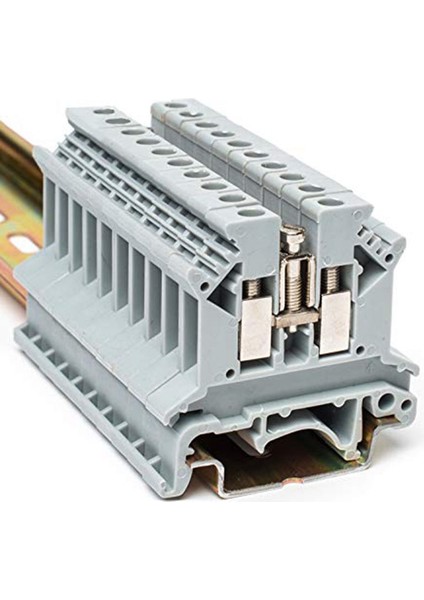 Uk2.5n-Gr Din Ray Terminal Bloğu, Vida Kelepçesi, 600V 20A 24-12AWG, 100'LÜ Paket - Gri ve Gümüş (Yurt Dışından) fırsatları