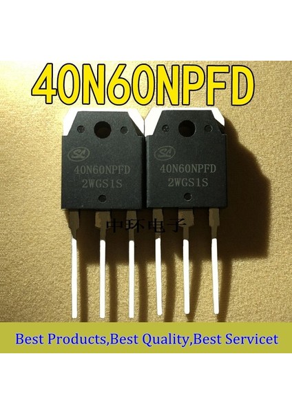 【ayak Koltuk】2 Adet Orijinal 40N60NPFD To-3p 40N60 600 V 40A Igbt Transistör Invertör Kaynak Makınesi Için Yepyeni SGT40N60NPFDPN TO3P (Yurt Dışından)