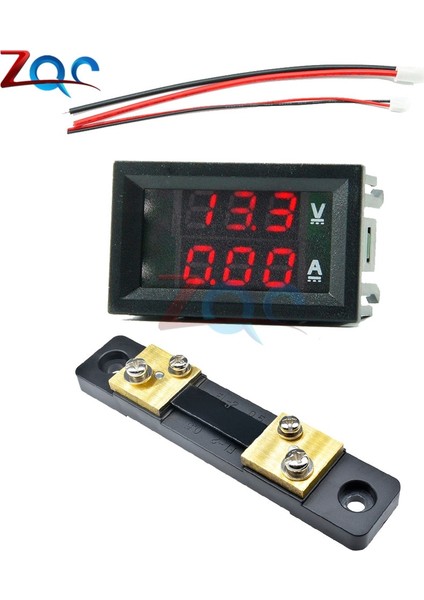 Dc 7-110V 50A Yüksek Hassasiyetli Gerilim Akım Test Cihazı Paneli 0.28 Inç 3 Bit LED Dijital Ekran Dc Kaynağı Voltmetre Ampermetre (Yurt Dışından)