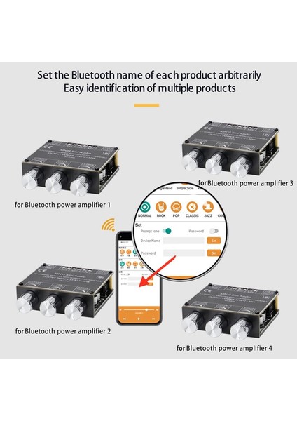XY-E30H 2.1 Kanal Bluetooth Ses Amplifikatörü Kart Modülü Yüksek ve Düşük Bas Subwoofer Uygulaması (Yurt Dışından)