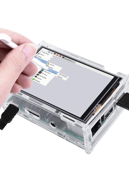 Raspberry Pi 4b/3b+ Için 3,5 Inç Kontaklı Ekran Akrilik Kabuk (Yurt Dışından)