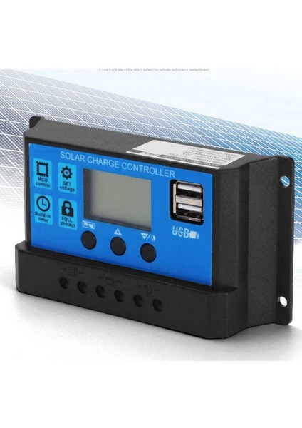 60A/50A/40A/30A/20A/10A 12V 24V Otomatik Solar Şarj Regülatörü Pwm Kontrol Cihazı (Yurt Dışından)
