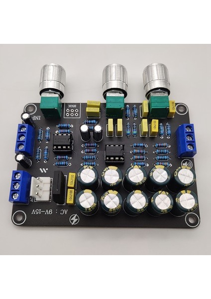 Srıwen Çift NE5532 Değiştirilebilir Ton Preamp Kartı Ses Tiz Bas Ayarı Ekolayzır Preamplifikatör Ton Kontrolü Preamplifikatör (Yurt Dışından)