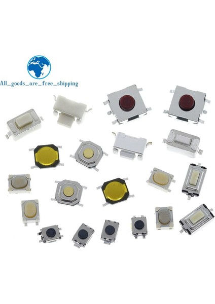 10 Adet 3*6 3*4 4*4 Smd Dokunsal Inceliğini Basmalı Düğme Anahtarı 2pin 4pin Dokunmatik Mikro Anahtar 3X4X2 3X6X4.3 3X6X2.5 3X6X5 4X4X1.5 4*4*2.5 (Yurt Dışından)
