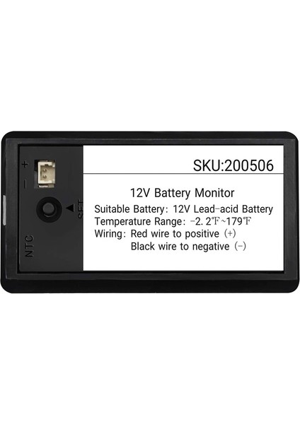 2x Kapasiteli Monitör, 10-100V Metre, 12V 24V 48V Yüzde Gerilim Fahrenheit Sıcaklık Göstergesi Ölçer (Yurt Dışından)