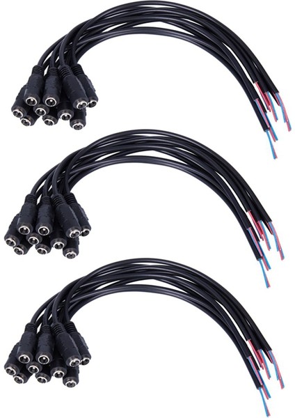 30 Adet 12 V Dc Fiş Dişi Jack Fiş Konnektörü Kablosu 5.5x2.1mm Kablo Kablosu ile 15 cm Cctv LED Şerit Işık (Yurt Dışından)