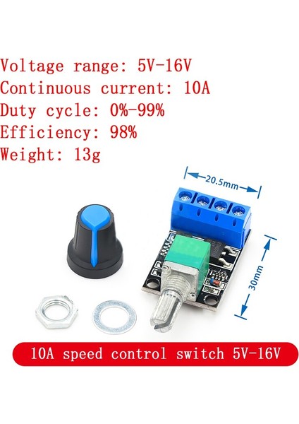 Dc 1.8V-35V 2A 3A 5A 10A 30W 80W 90W Pwm Motor Hız Kontrol Cihazı Alçak Gerilim Motor Hız Kontrol Cihazı Pwm Ayarlanabilir Sürücü Modülü (Yurt Dışından)
