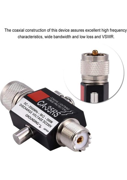 CA-35RS Koaksiyel Yıldırım Koruyucu 0-3000MHZ Dalgalanma Koruyucusu Erkek - Dişi Uhf Konnektör Paratoner (Yurt Dışından)