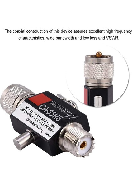CA-35RS Koaksiyel Yıldırım Koruyucu 0-3000MHZ Dalgalanma Koruyucusu Erkek - Dişi Uhf Konnektör Paratoner (Yurt Dışından)