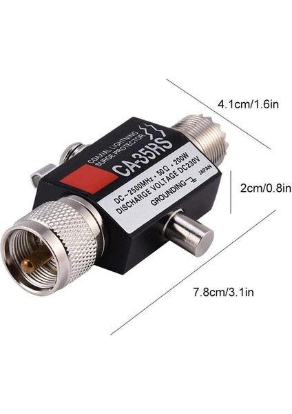 CA-35RS Koaksiyel Yıldırım Koruyucu 0-3000MHZ Dalgalanma Koruyucusu Erkek - Dişi Uhf Konnektör Paratoner (Yurt Dışından)