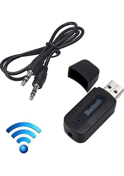 Tereo 3.5 Bluetooth Alıcısı Kablosuz Araç Müzik Ses Blutooth Adaptörü 3.5mm (Yurt Dışından)