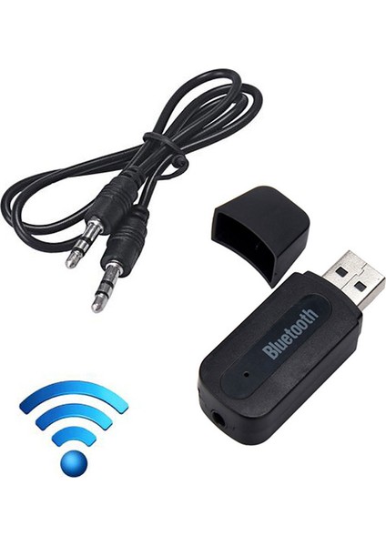 Tereo 3.5 Bluetooth Alıcısı Kablosuz Araç Müzik Ses Blutooth Adaptörü 3.5mm (Yurt Dışından)
