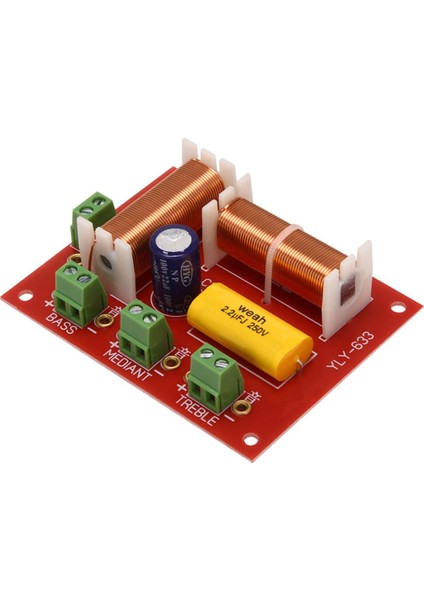2 Adet 200W 3 Yollu Ses Hoparlör Crossover Tiz + Orta Kademe + Bas Bağımsız Crossover Hoparlörler Filtre Frekans Bölücü (Yurt Dışından)