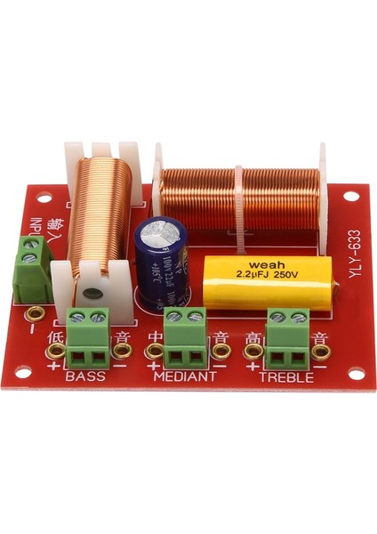 2 Adet 200W 3 Yollu Ses Hoparlör Crossover Tiz + Orta Kademe + Bas Bağımsız Crossover Hoparlörler Filtre Frekans Bölücü (Yurt Dışından)