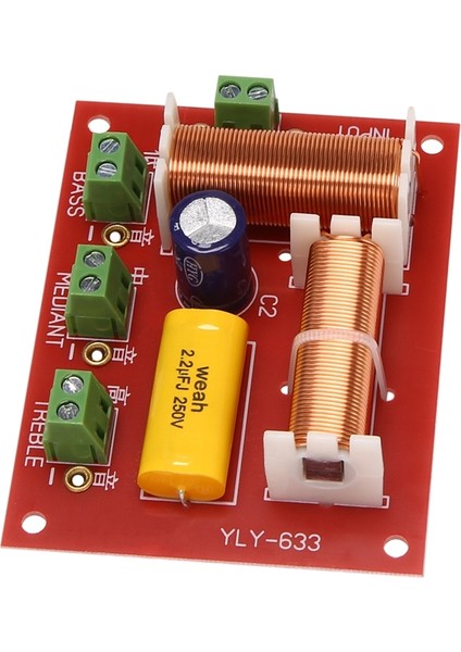 2 Adet 200W 3 Yollu Ses Hoparlör Crossover Tiz + Orta Kademe + Bas Bağımsız Crossover Hoparlörler Filtre Frekans Bölücü (Yurt Dışından)