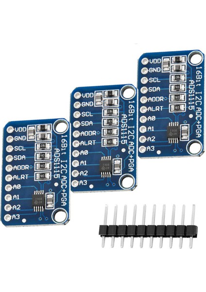 Arduino ve Raspberry Pi Için 3 x ADS1115 Adc Modülü 16BIT 4 Kanal (Yurt Dışından)
