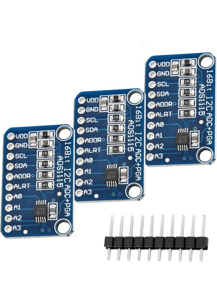 Arduino ve Raspberry Pi Için 3 x ADS1115 Adc Modülü 16BIT 4 Kanal (Yurt Dışından)
