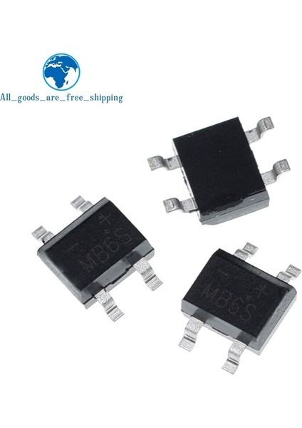 10 Adet 600V 0.5A Sop-4 Smd Doğrultucu Diyot Köprüsü MB6S (Yurt Dışından)