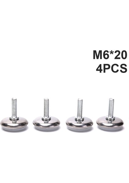 4pcs M6 M8 15/20/25MM Ayarlanabilir Çelik Mobilya Ayakları Kaymaz Taban Masası (Yurt Dışından)