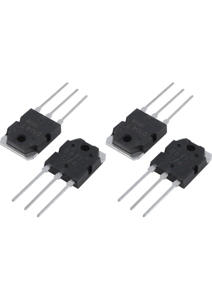 4 Silikon Transistör - D 1047 + B 817, 200 V, 12 A (Yurt Dışından)