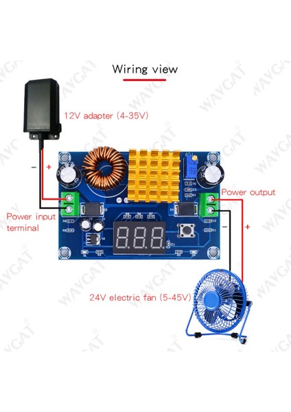 XH-M411 Dc 3V-35V Dc 5V-45V Boost Modülü Dijital Voltmetre Dc-Dc Yükseltme Modülü Boost Dönüştürücü Kartı 5A Güç Ayarlanabilir Gerilim (Yurt Dışından)