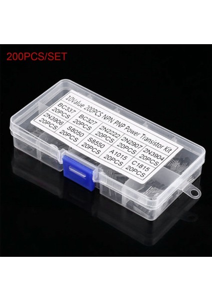 200 Adet 10 Değer To-92 Npn Pnp Transistör Çeşitleri Kiti BC337 BC327 2N2222 2N2907 2N3904 2N3906 S8050 S8550 A1015 C1815 (Yurt Dışından)