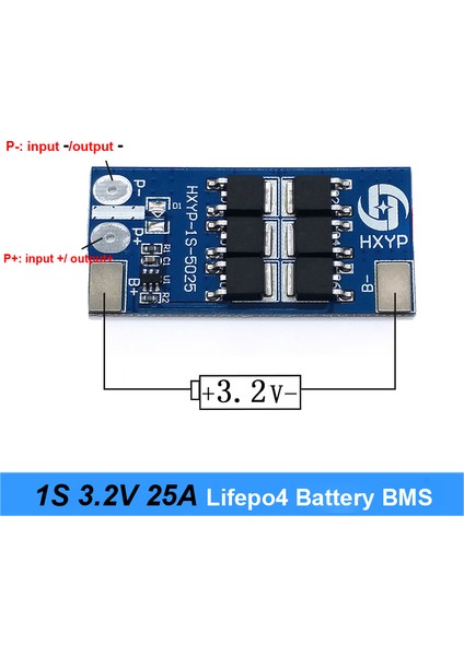 Foot Koltuk 1s 3.2V 25A Lifepo4 Fosfat Baattery Lityum Demir Koruma Levhası 1 Hücre 3.6V Anti-Aşırı Şarj Aşırı Deşarj Koruma Modülü (Yurt Dışından)