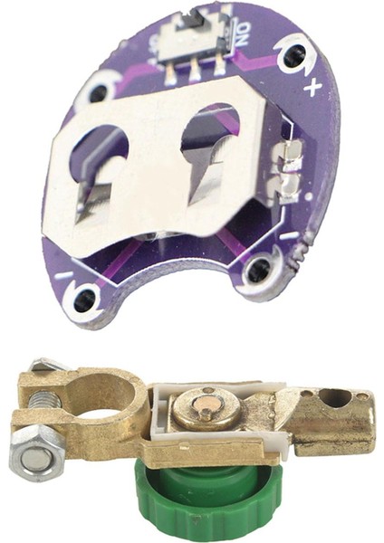 Lilypad Için Düğme Pil Tutucu CR2032 Pil Montaj Modülü ve Pil Öldürme Anahtarı 6V-24V 125 Amp Pil (Yurt Dışından)