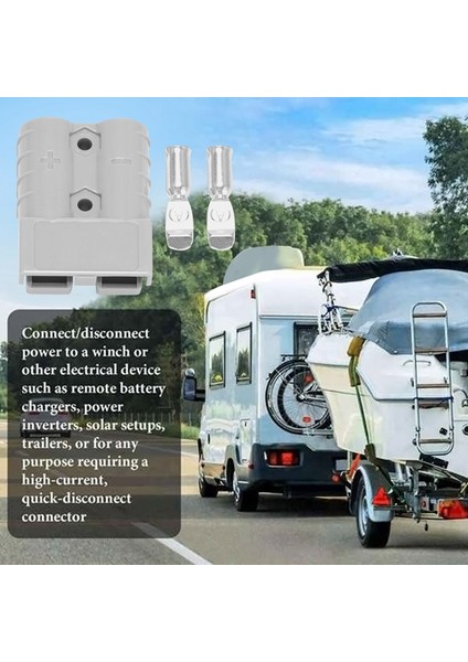 Anderson Stil Fiş Konnektörleri Için 50A 600 V 6-12AWG Ac/dc Aracı 6AWG Kaplama Katı Terminaller Fişler Için (Yurt Dışından)