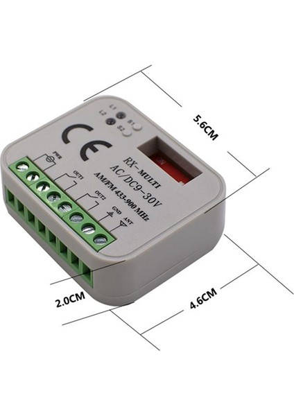 Uzaktan Kumanda Anahtarı Alıcısı 433MHZ 868MHZ 390 Mhz Rx Çoklu Alıcı Ac/dc 9-30V 300-868MHZ Garaj Kapısı Alıcısı-A (Yurt Dışından)