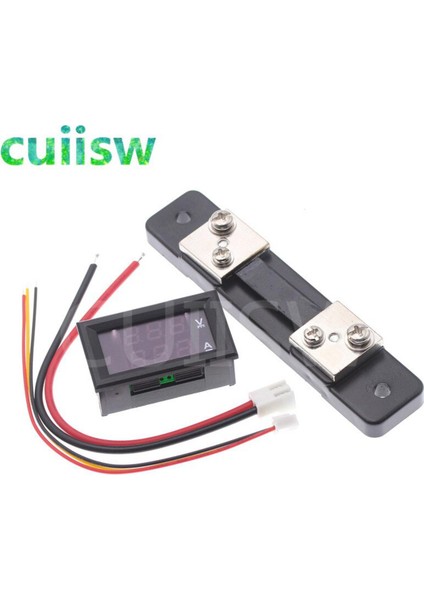 0-100V/50A Kırmızı Mavi Dijital Voltmetre Ampermetre 2in1 Dc Volt Amp Metre W/şant Promosyon (Yurt Dışından)