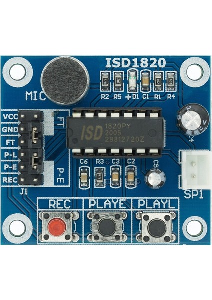 ISD1820 Kayıt Modülü Ses Modülü Mikrofonlar + Hoparlör ile Ses Kartı Telefon Modülü Kartı (Yurt Dışından)