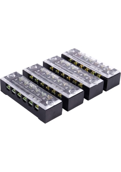 Adet 15A Çift Sıralı 6p Vidalı Konnektör Elektrikli Bariyer Terminal Bloğu (Yurt Dışından)