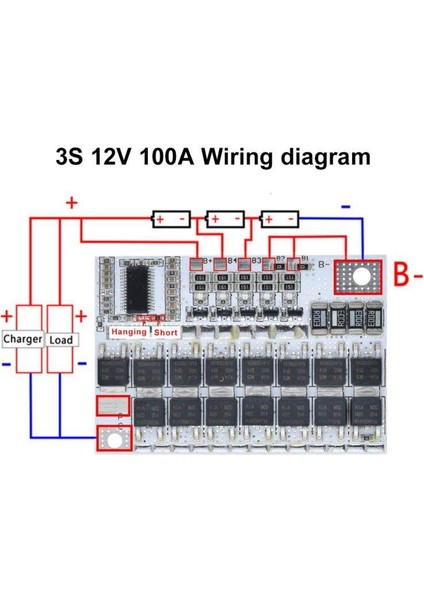 3s/4s/5s Bms 12V 16.8V 21V 3.7V 100A Li-Ion Lmo Üçlü Lityum Pil Koruma Devre Li-Polimer Denge Şarj Modülü (Yurt Dışından)
