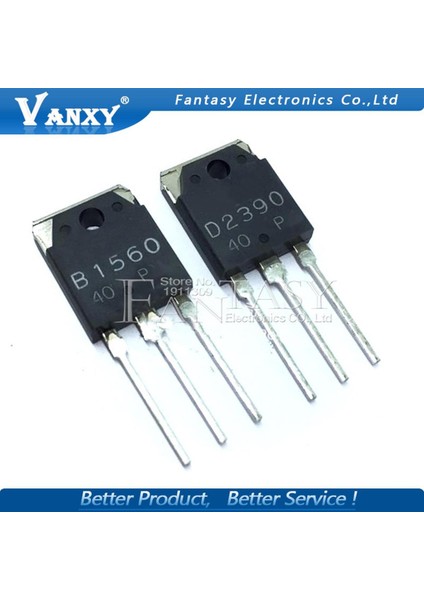 Adet B1560 D2390 2 Çift (2 Adet 2SB1560 + 2psc 2SD2390) Orijinal Otantik (Yurt Dışından)