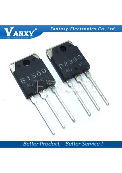 Adet B1560 D2390 2 Çift (2 Adet 2SB1560 + 2psc 2SD2390) Orijinal Otantik (Yurt Dışından)