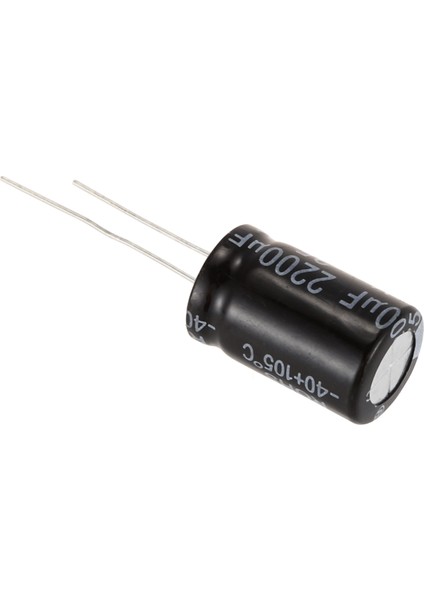 10 Adet Siyah 2200 Uf 25 V Alüminyum Elektrolitik Kondansatörler 1.3*1.3*2.1 cm (Yurt Dışından)