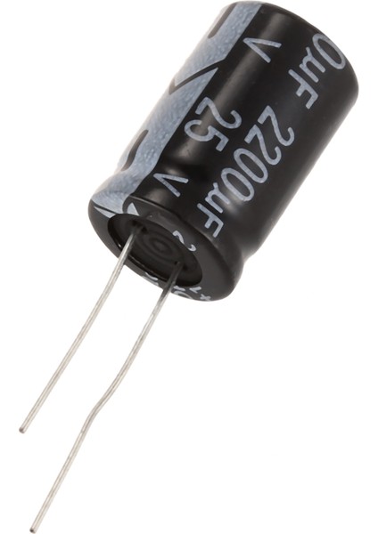 10 Adet Siyah 2200 Uf 25 V Alüminyum Elektrolitik Kondansatörler 1.3*1.3*2.1 cm (Yurt Dışından)