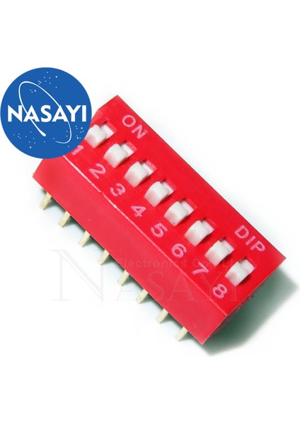 10PCS Kırmızı Dıp Anahtarı Ds-08 (8 Bit) (Yurt Dışından)