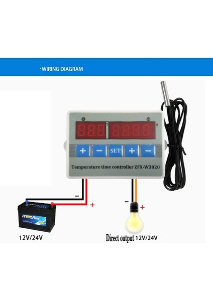 220V 12V 24V Zamanlama Zamanlayıcısı ve Sıcaklık Kontrol Cihazı Termostat Regülatörü Kontrol Zaman Anahtarı Sensörlü (Yurt Dışından)