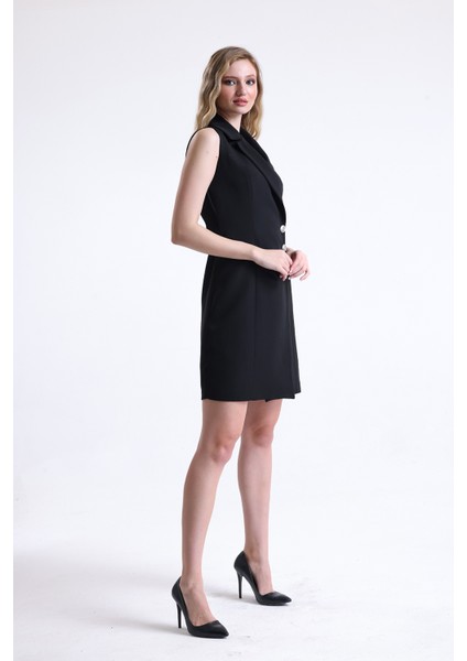 Içi Astarlı Kolsuz Hürrem Uzun Ceket | CKT35288 Siyah fiyatları