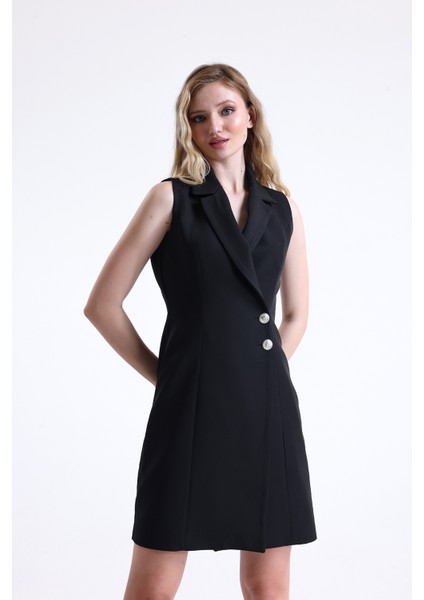 Içi Astarlı Kolsuz Hürrem Uzun Ceket | CKT35288 Siyah modelleri