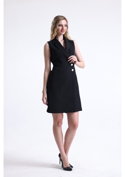 Içi Astarlı Kolsuz Hürrem Uzun Ceket | CKT35288 Siyah fırsatları