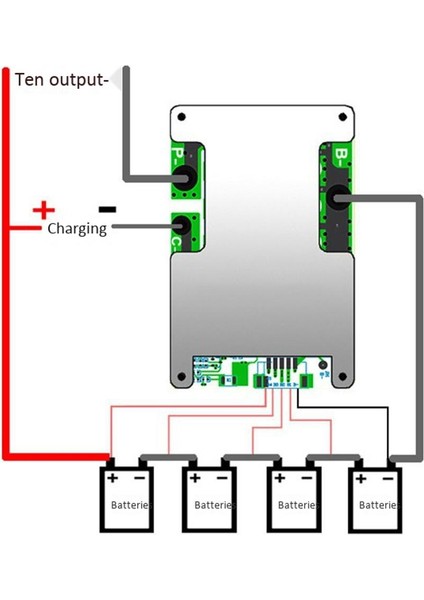 4s 12V 100A Bms Lityum Şarj Koruma Kartı (Yurt Dışından)
