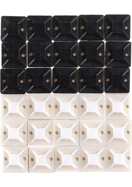 100 Adet/takım 20MM Montaj Tabanı Kelepçeleri Klipler Kendinden Yapışkanlı Kablo Tel Zip Kravat (Yurt Dışından)