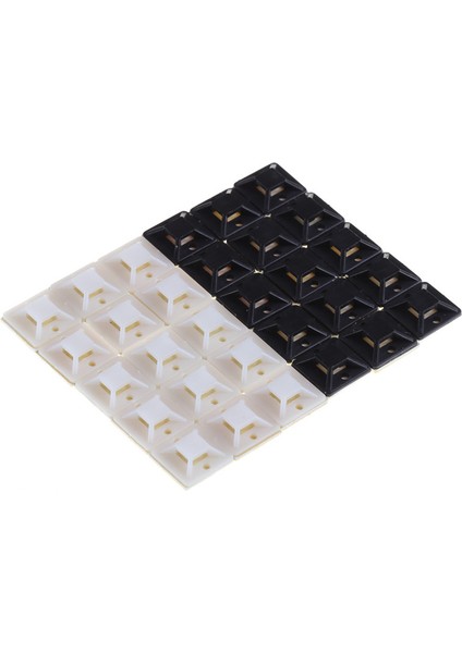 100 Adet/takım 20MM Montaj Tabanı Kelepçeleri Klipler Kendinden Yapışkanlı Kablo Tel Zip Kravat (Yurt Dışından)
