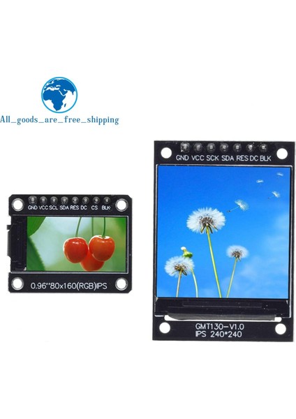 Tzt Tft Ekran 0.96 / 1.3 Inç IPS 7p Spı Hd 65K Tam Renkli LCD Modül ST7735 Sürücü Ic 80*160 (Oled Değil) Arduino Için (Yurt Dışından)