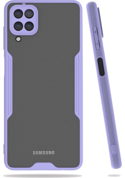 Samsung Galaxy M32 Kılıf Platin Silikon - Lila 300099